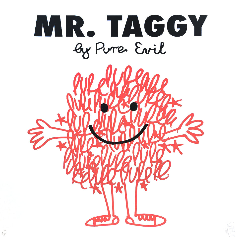 Pure Evil "Mrs Taggy" Grafitti Mr Men Satire