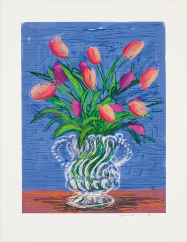 David Hockney "Untitled" Tulips Ipad Drawing